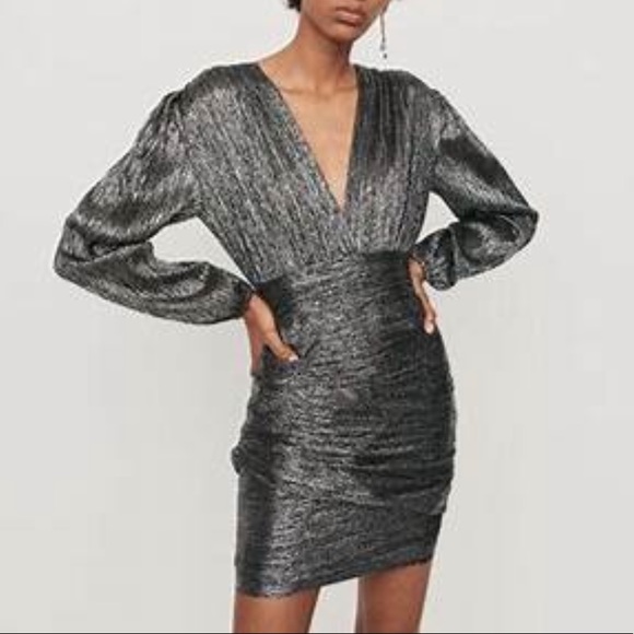 Maje Dresses & Skirts - NWOT Maje Lurex Draped Mini Dress - Size 36